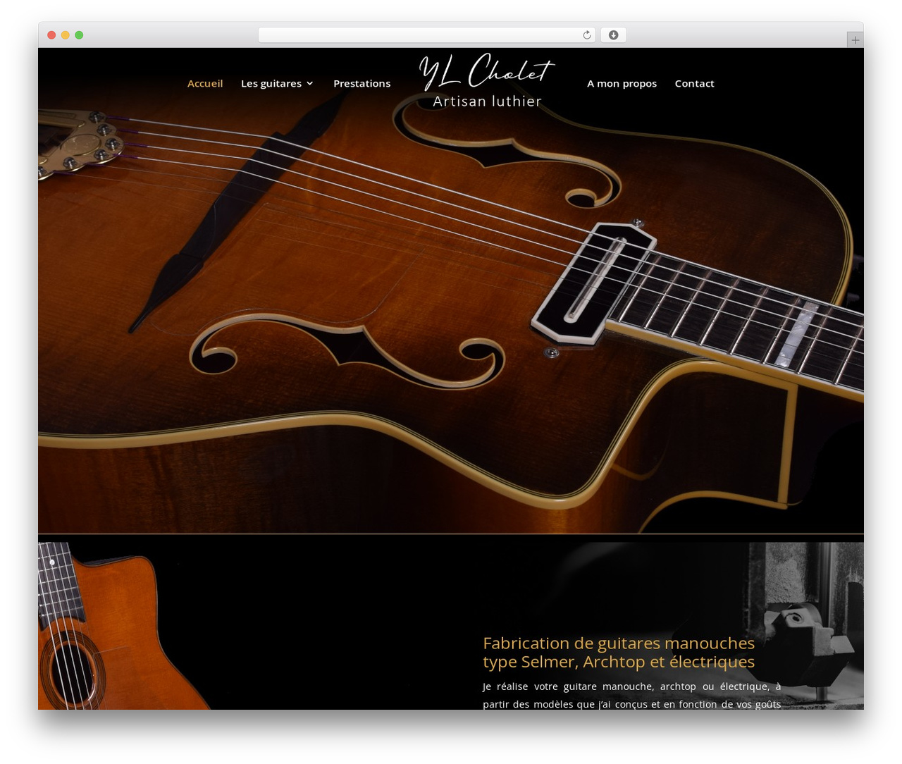 Divi theme WordPress - ylcholet-luthier.com