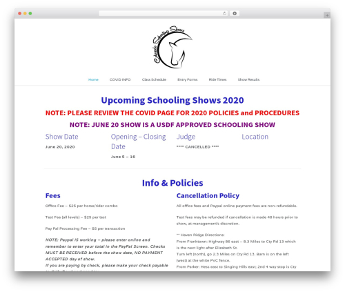 Extent theme WordPress - coloradoschoolingshows.com
