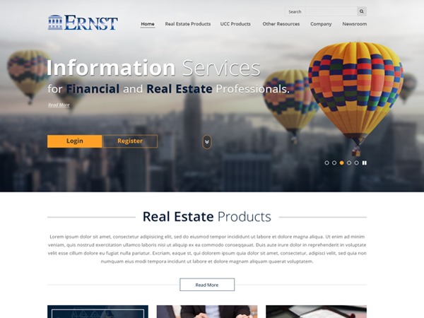WordPress theme Ernst by Practis, LLC