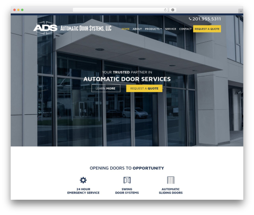 Automatic Door Systems premium WordPress theme - adsdoorsystems.com