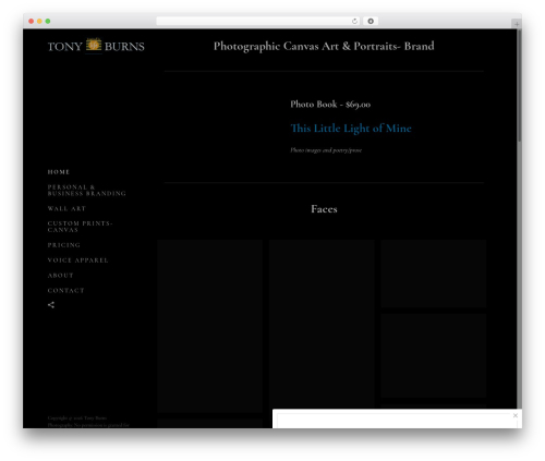 Flatbase best WordPress theme - tonyburnsphotoart.com