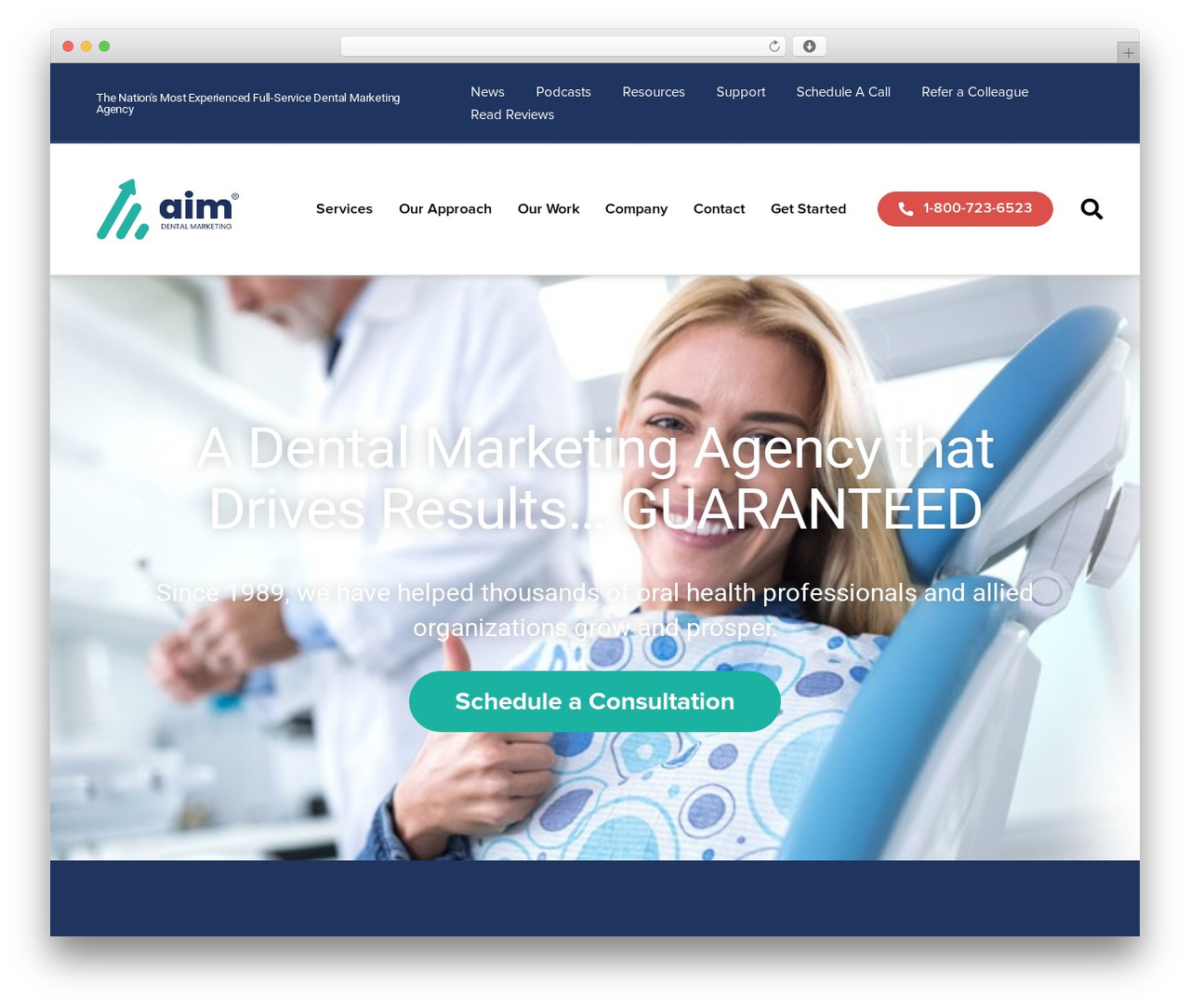 Lambda WordPress theme - americandentalmarketing.com