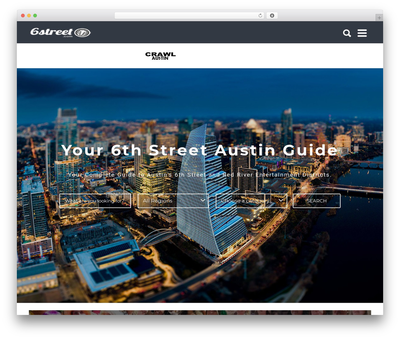 Listify WordPress theme - 6street.com