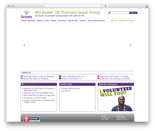 Scouts 4 WordPress WordPress theme - 6thexeterscouts.org.uk