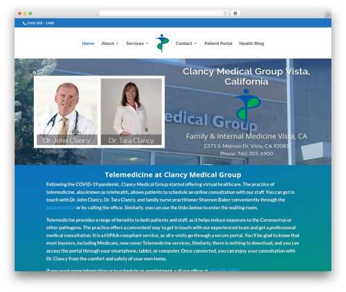 WordPress theme Divi - clancymedicalgroup.com