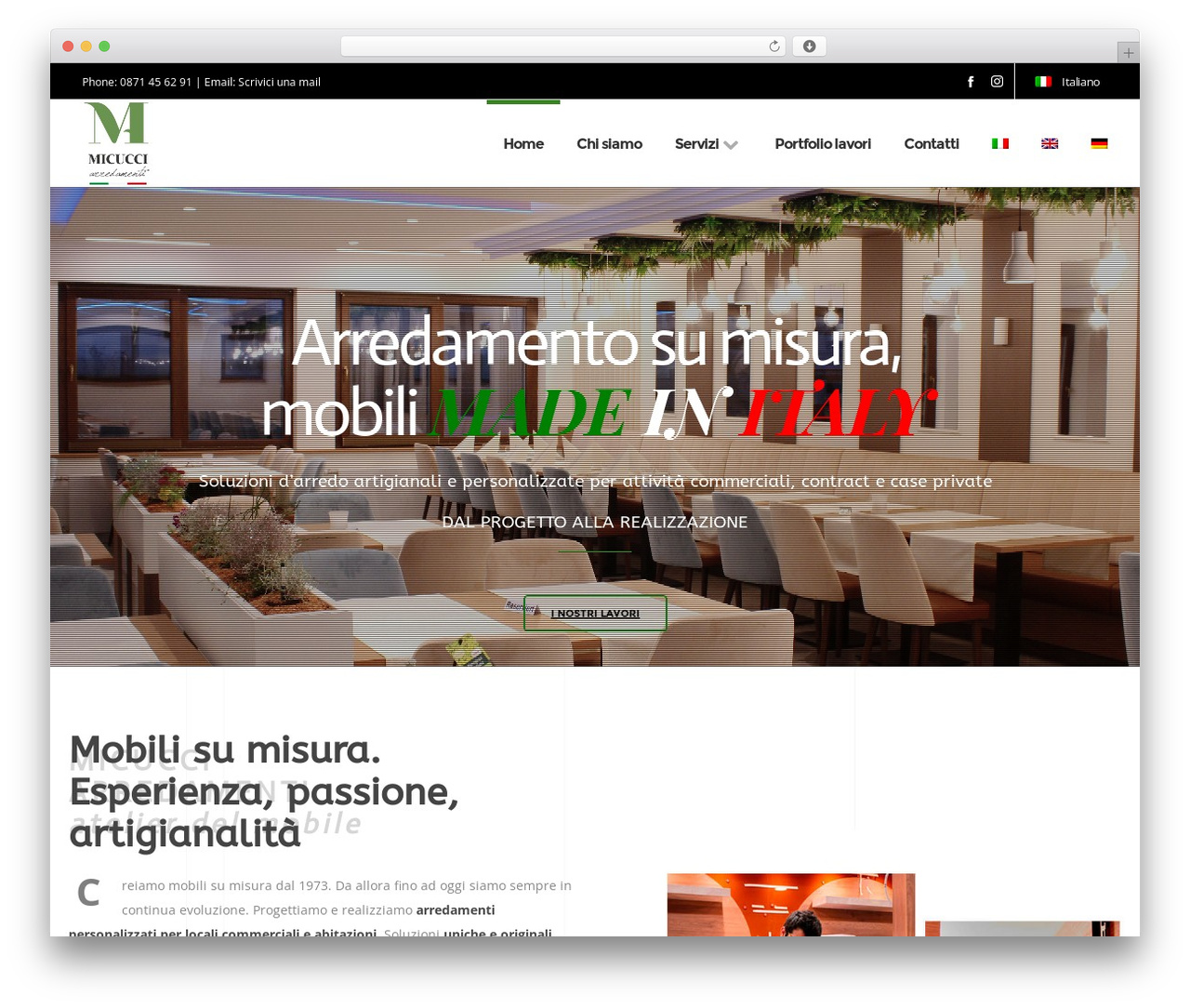 DFD Native best WordPress theme - micucciarredamenti.it