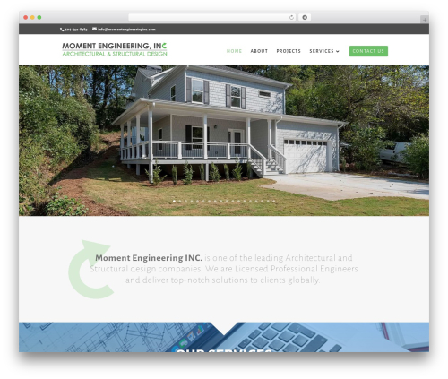 Divi WordPress theme - momentengineeringinc.com