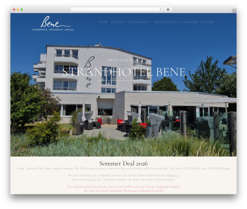 Luxury best WordPress theme - bene-fehmarn.de