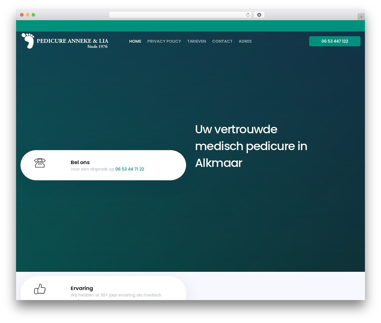 Scape theme WordPress - pedicure-anneke.nl