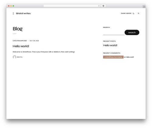 WordPress theme Schematic - bristolwrites.com