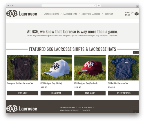 WordPress theme 6X6 Lacrosse - 6x6lacrosse.com