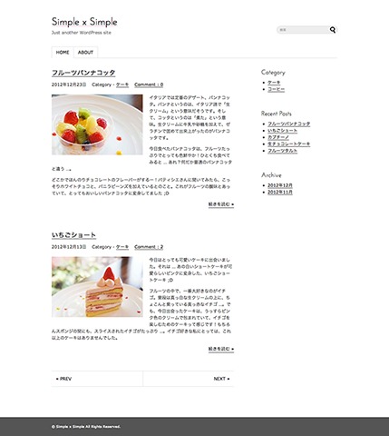WordPress theme Simple Simple by Richard Clark - http://richclarkdesign.com