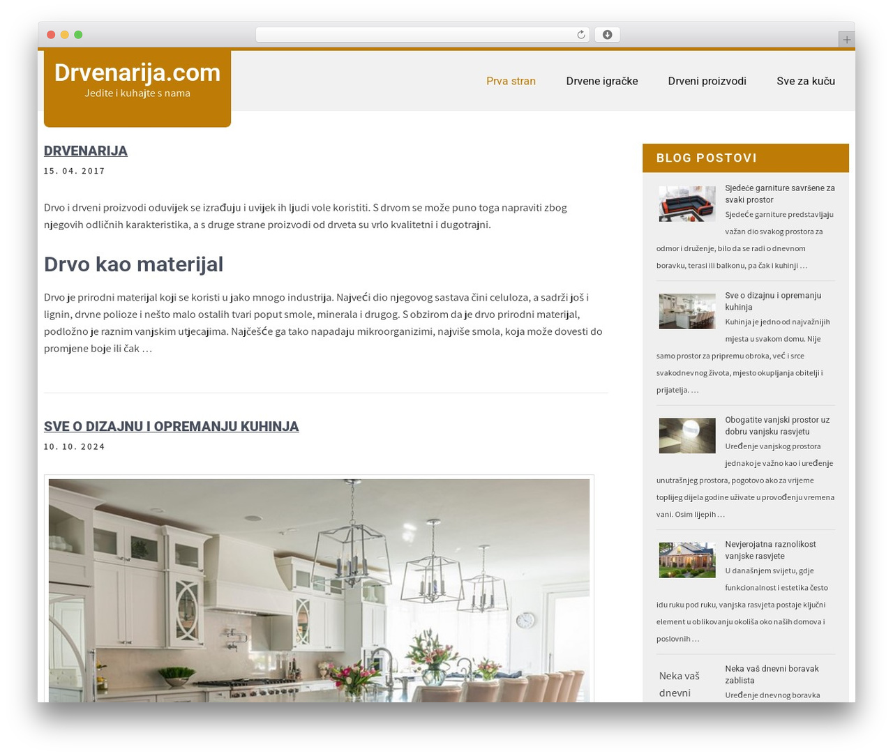 WordPress theme Spangle Lite - drvenarija.com WordPress theme Spangle Lite - drvenarija.com