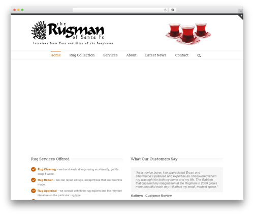 Avada premium WordPress theme - therugmanofsantafe.com