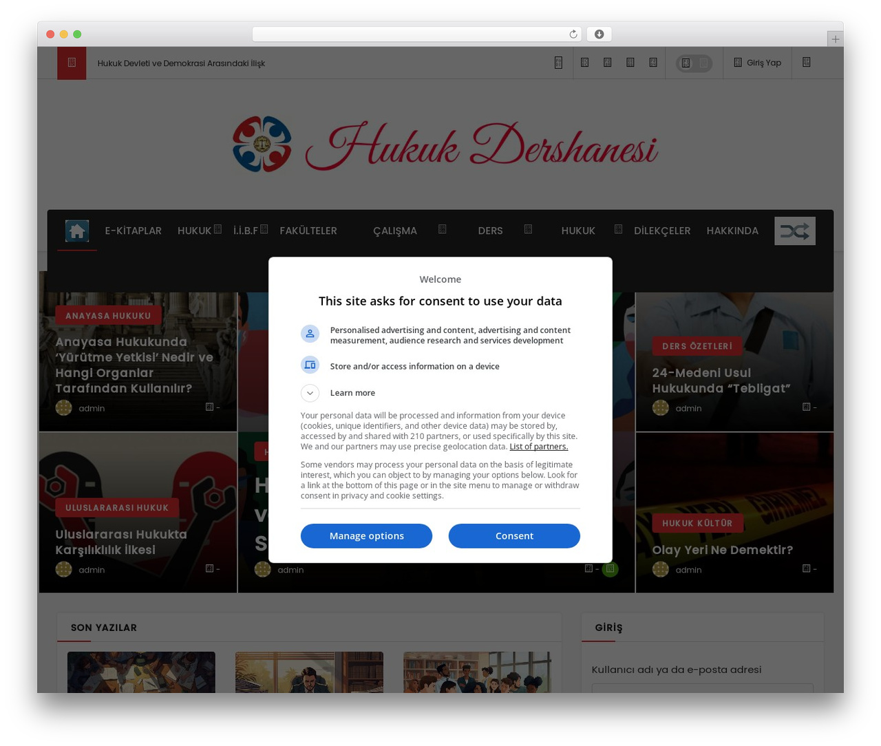 Geoit theme WordPress - hukukdershanesi.com