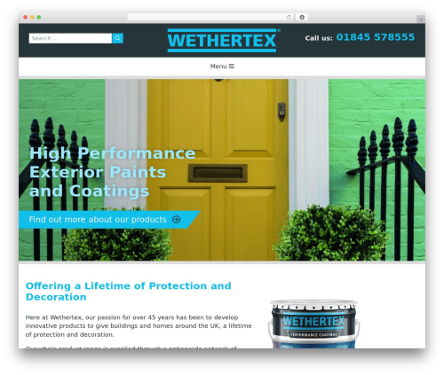 Wethertex WordPress theme design - wethertex.co.uk