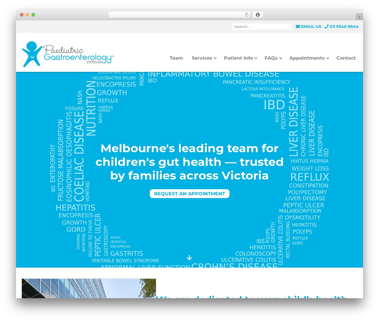 WordPress theme Squigloo Custom PGV Theme - paediatricgastro.com.au