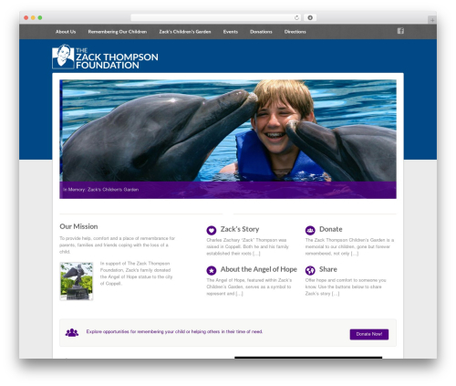 WordPress theme Advocate - thezackthompsonfoundation.com