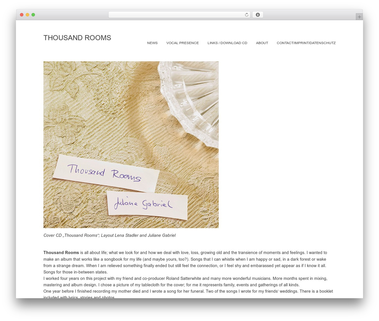 WordPress theme Minimaliste - thousand-rooms.com