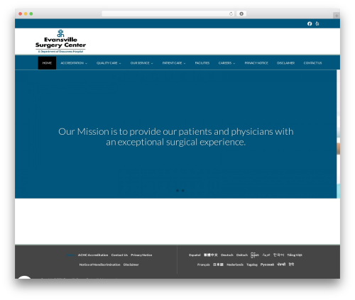Beacon Theme WordPress theme - evansvillesurgerycenter.com