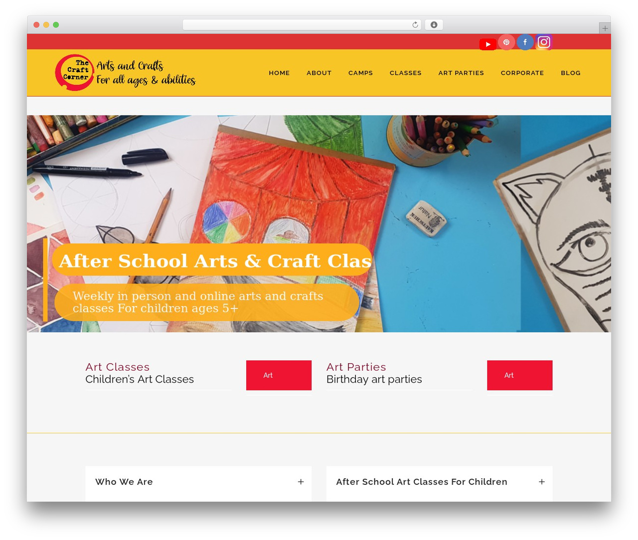 Bridge theme WordPress - thecraftcorner.ie