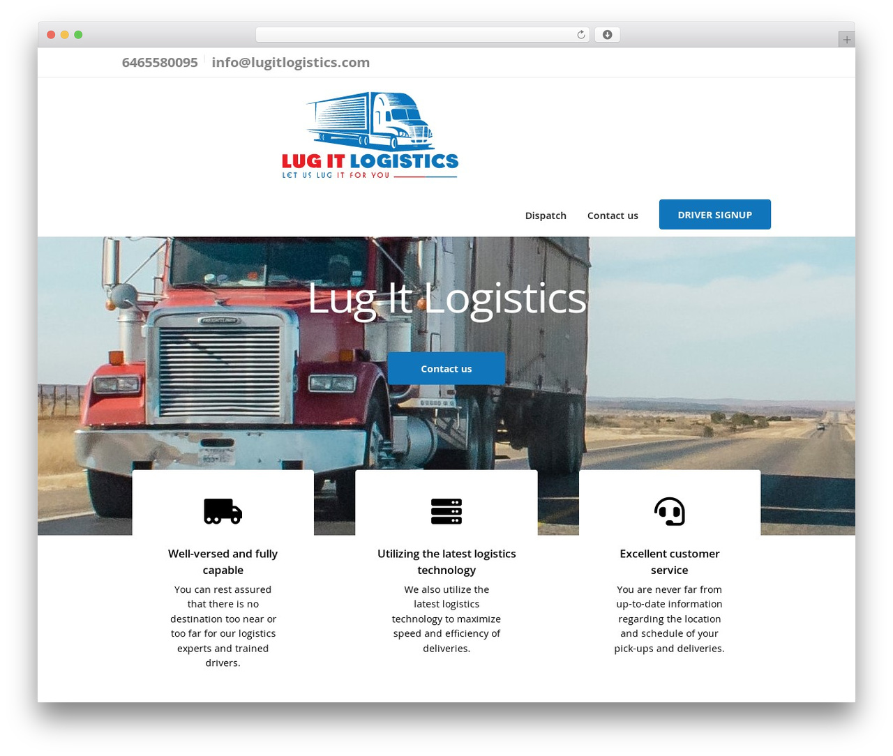 LeadEngine best WordPress theme - lugitlogistics.com