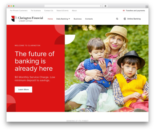 multibank WordPress theme - claringtonfcu.com
