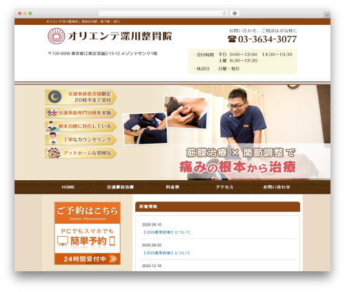 Rapport Style Basic WordPress page theme - oriente-seikotsu.com