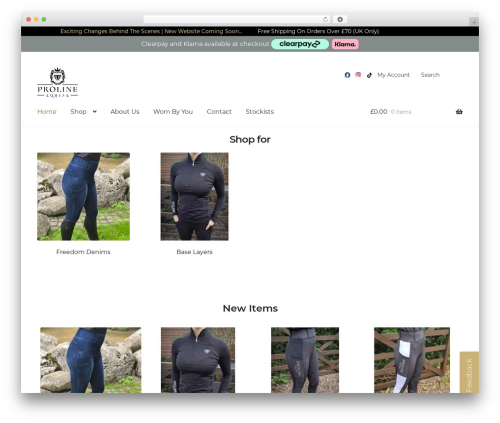 Storefront WordPress store theme - prolineequine.com