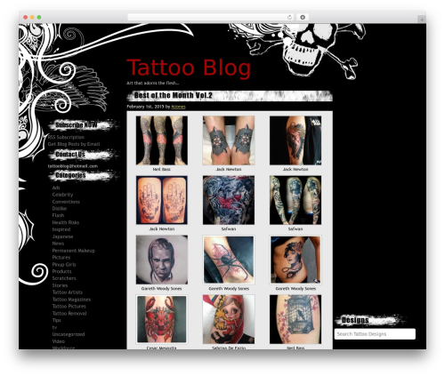 WordPress theme Decayed - tattooblog.com