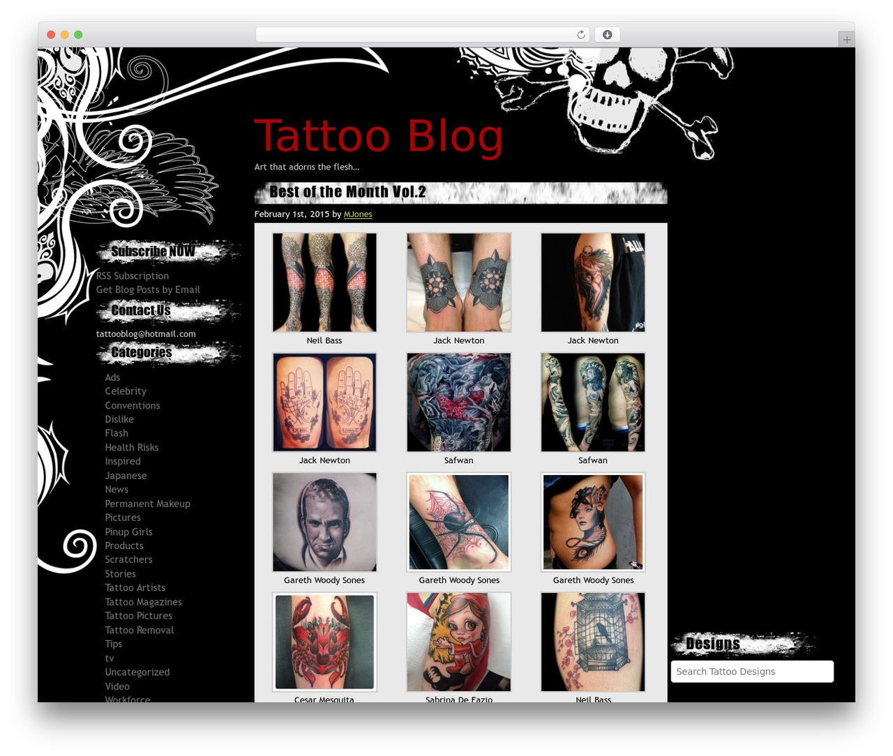 WordPress theme Decayed - tattooblog.com WordPress theme Decayed - tattooblog.com