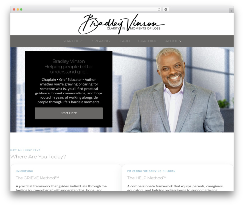 WordPress theme Tribe - bradleyvinson.com