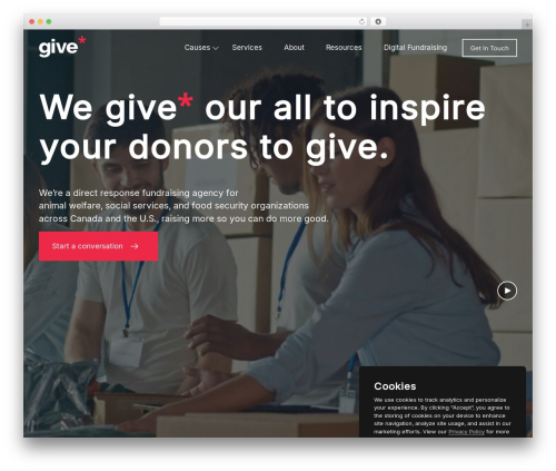 Custom Theme WordPress theme - give.agency