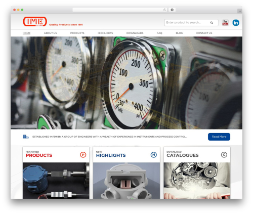Firstcom Solutions WordPress theme - intmet.com