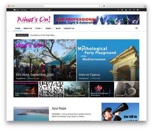 Newspaper top WordPress theme - whatsoncy.com