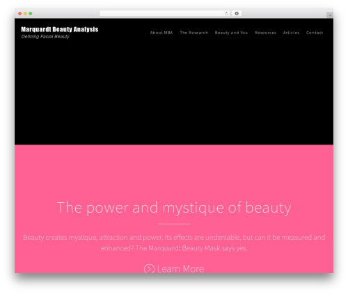 SquareOne WordPress theme - beautyanalysis.com