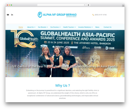WordPress theme Medixi - alphaivfgroup.com