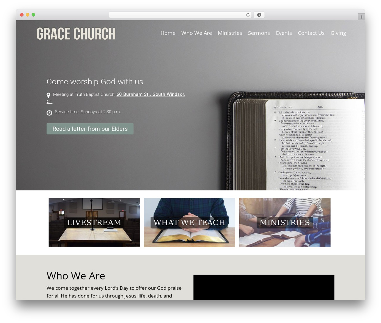 WP theme KnapStack Theme - gracechurchministry.org