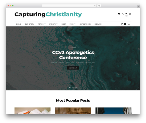Authentic WordPress theme - capturingchristianity.com