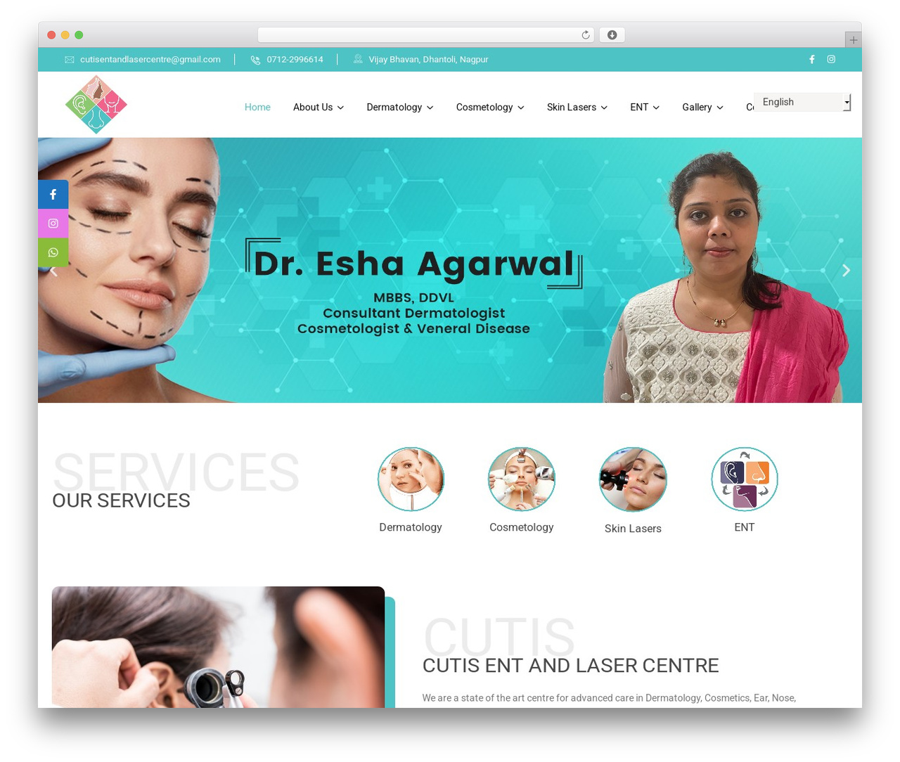 Braintech theme WordPress - cutisentandlasercentre.com