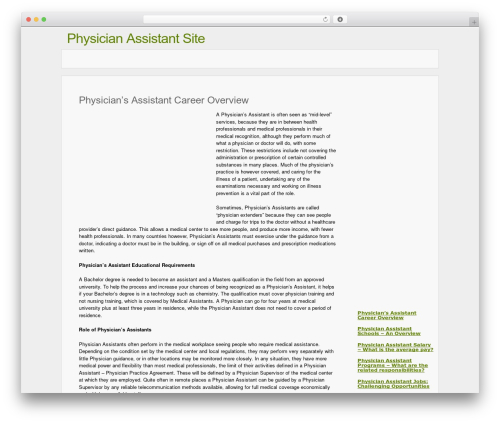 CTR Theme WordPress theme - physicianassistantsite.com