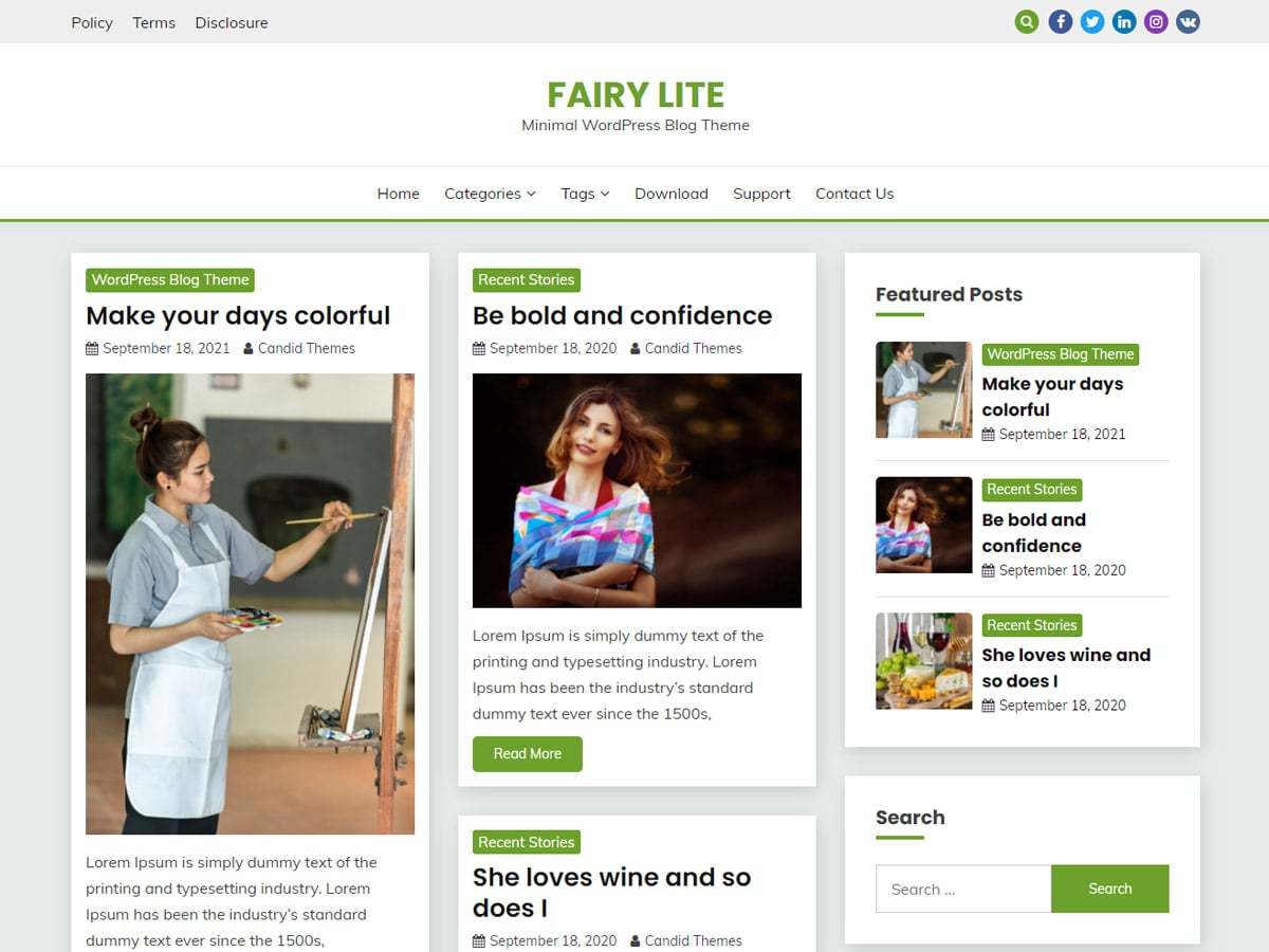 Fairy Lite best WordPress magazine theme