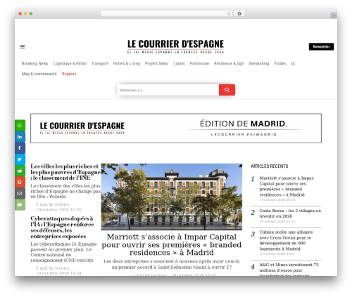 Indeed social media WordPress plugin - lecourrier.es