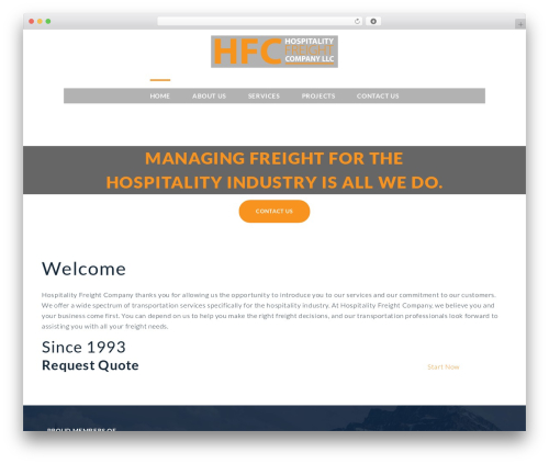 Transit top WordPress theme - hospitalityfreight.com
