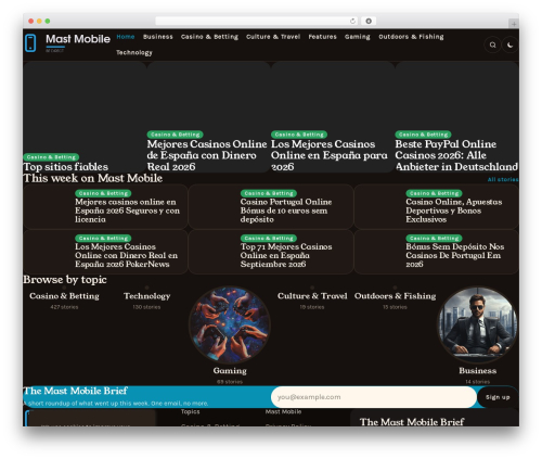 Ember WordPress theme - mastmobile.com