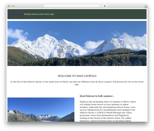 Pai Page top WordPress theme - haus-leopold.com