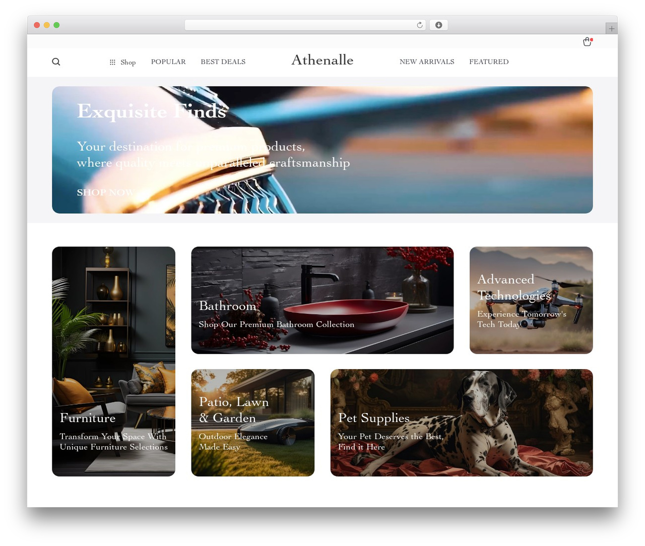 Rockwell WordPress shop theme - athenalle.com