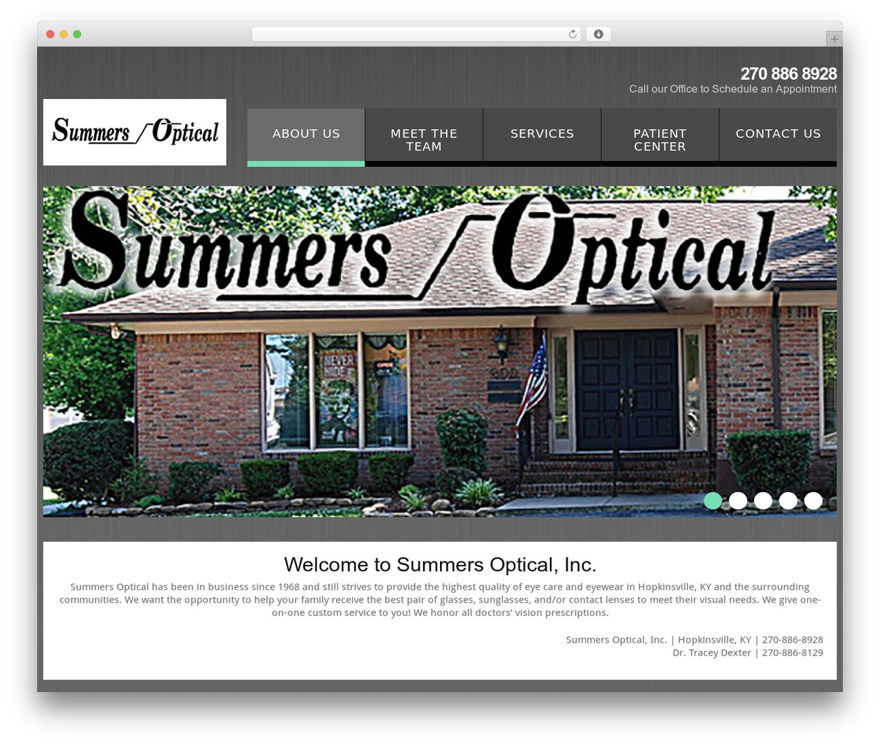 WordPress theme cherry - summersopticalinc.com