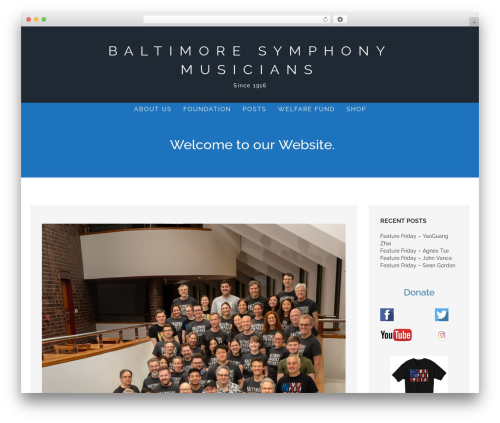 WordPress theme Juno - baltimoresymphonymusicians.org