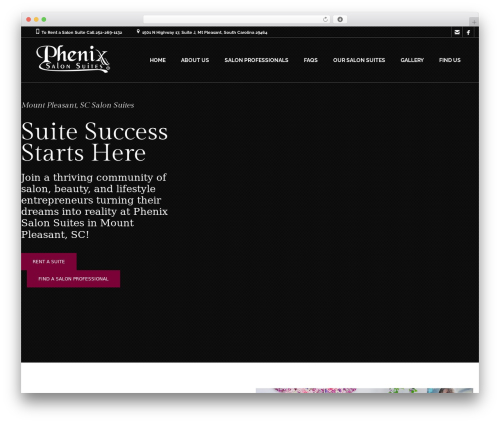 Coiffeur WordPress theme design - phenixsalonsuites-sc.com